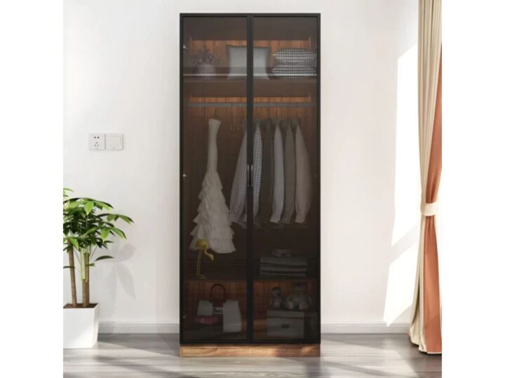 Tủ áo cánh mở nhôm kính MHT22